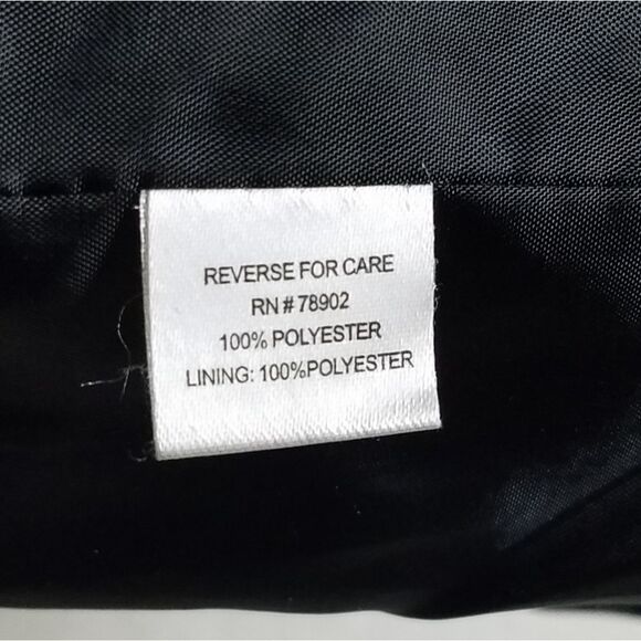 VINTAGE 90s Erin London Black Vegan Leather Jacket - Picture 11 of 11